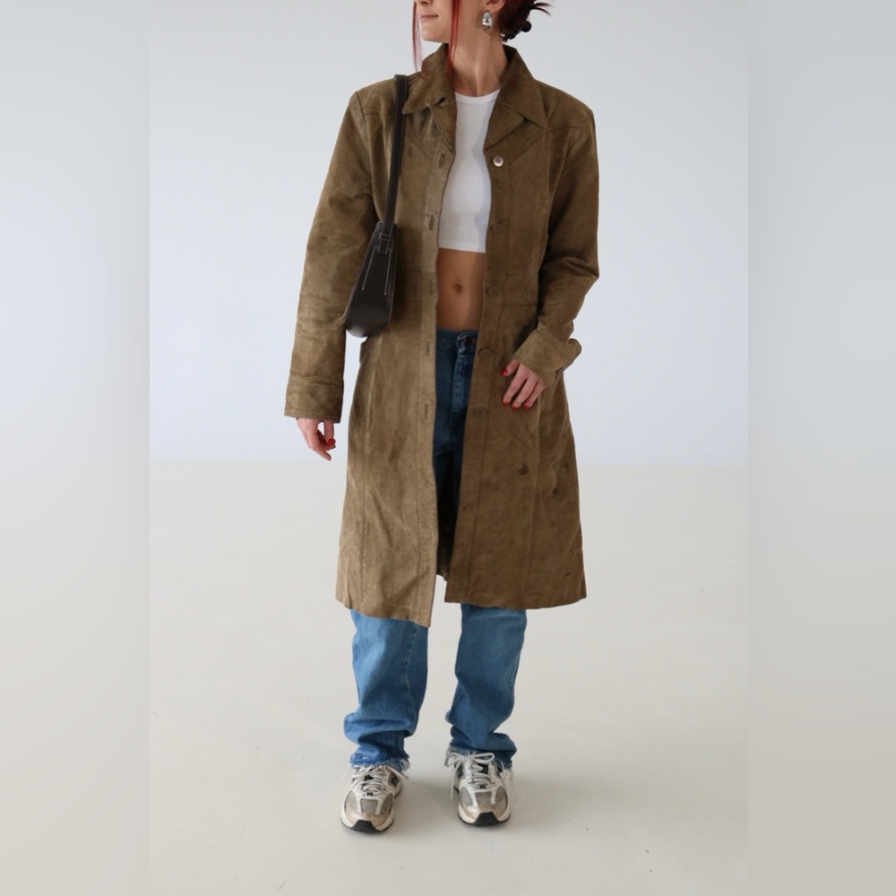 Long suede coat